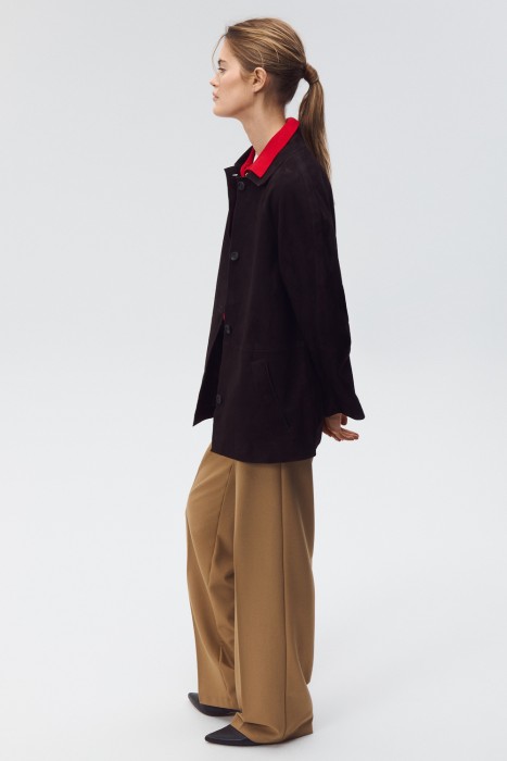 куртка-рубашка из натуральной замши по цене 21490 руб вид справа