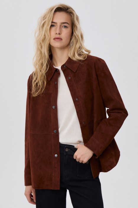 куртка-рубашка из натуральной замши 818003003 фотография