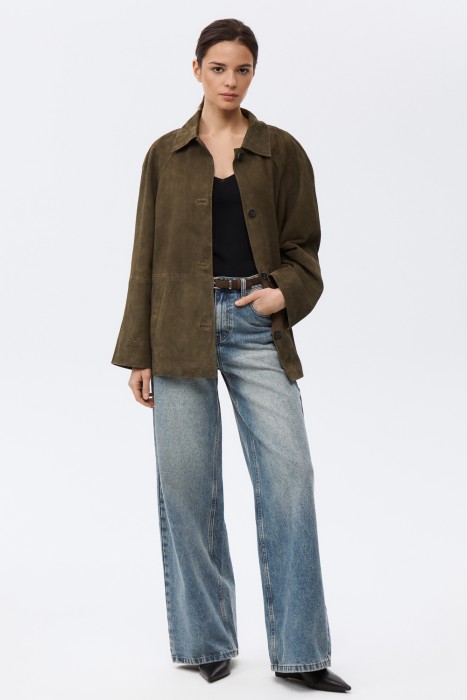 куртка-рубашка из натуральной замши 826764003 фотография