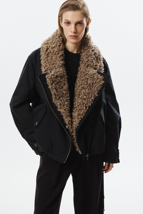 куртка с меховой отделкой 810990003 фотография