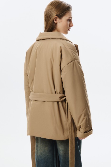 куртка с поясом из россии вид сбоку