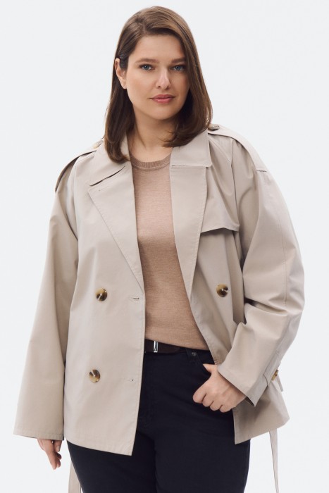 куртка с поясом от бренда снежная королева вид слева