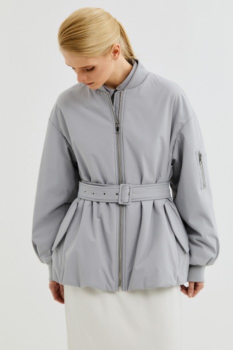 куртка с поясом из россии вид сбоку