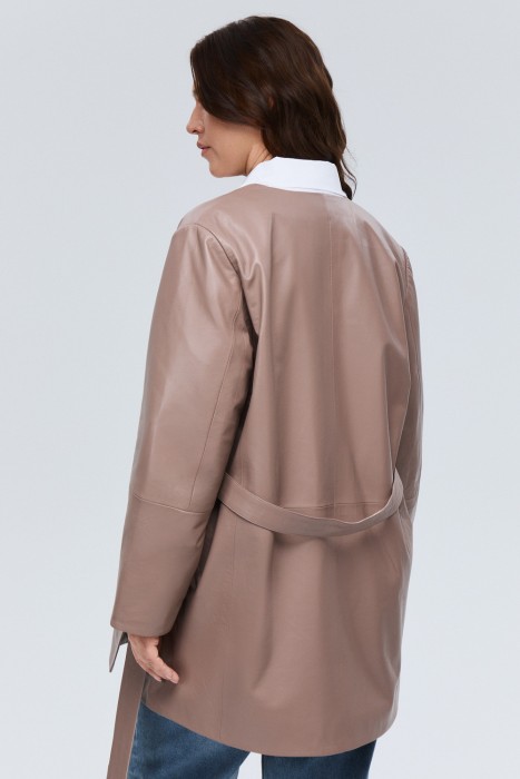 куртка-жакет из натуральной кожи по цене 31570 руб вид справа