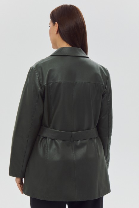 куртка-жакет из натуральной кожи по цене 18800 руб вид справа