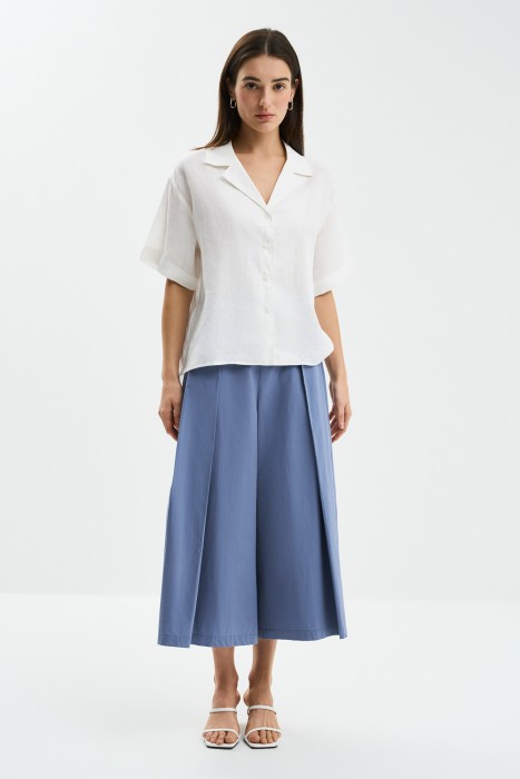 кюлоты из хлопка от бренда снежная королева вид слева