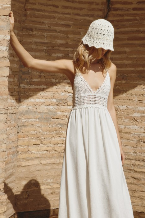 летний сарафан от бренда снежная королева вид слева