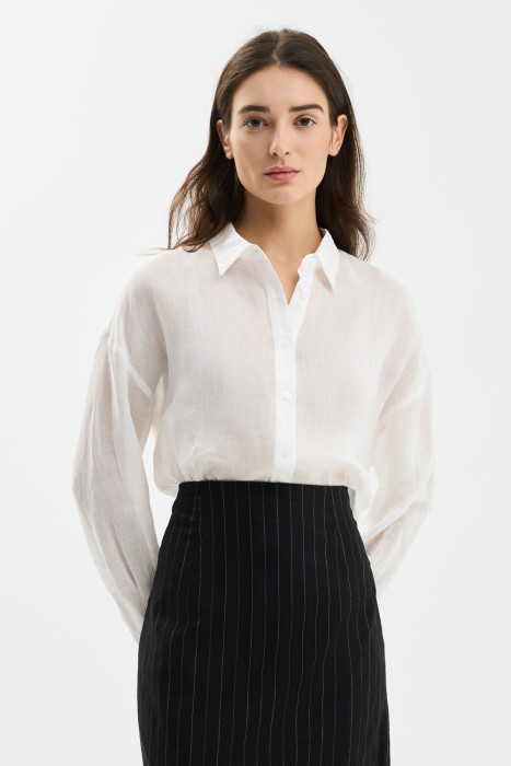 льняная блузка от бренда снежная королева вид слева