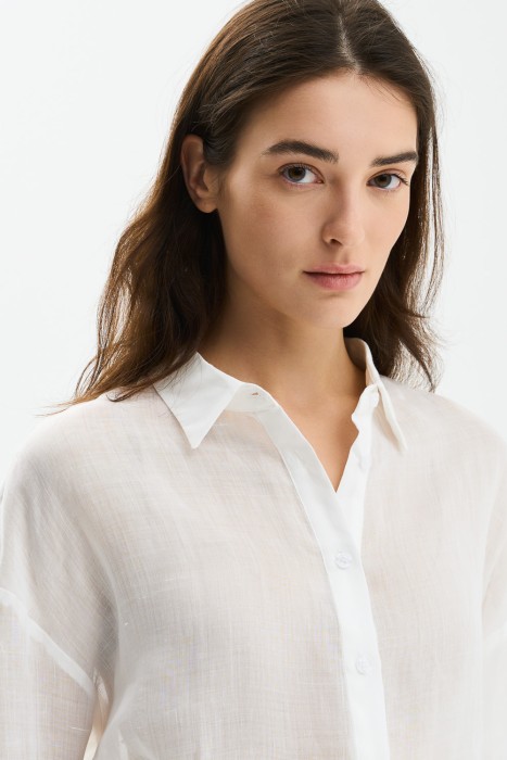 льняная блузка из россии вид сбоку