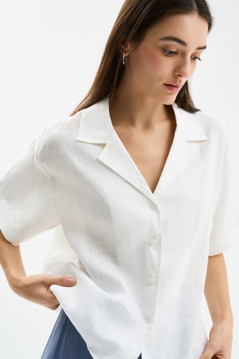 льняная блузка 754582003 фотография