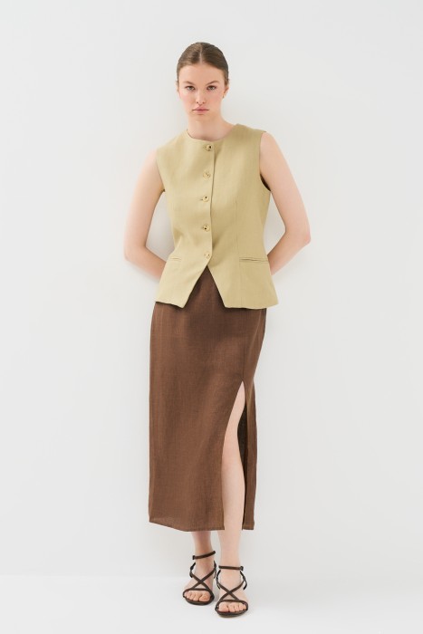 льняная юбка 754647003 фотография