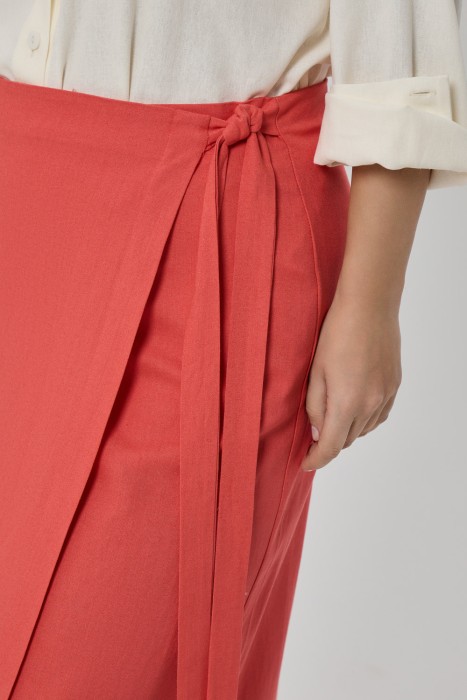 льняная юбка от бренда снежная королева вид слева