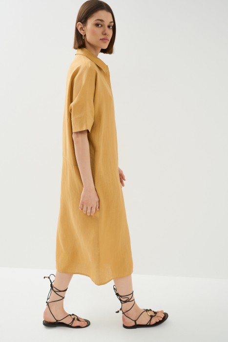 льняное платье от бренда снежная королева вид слева