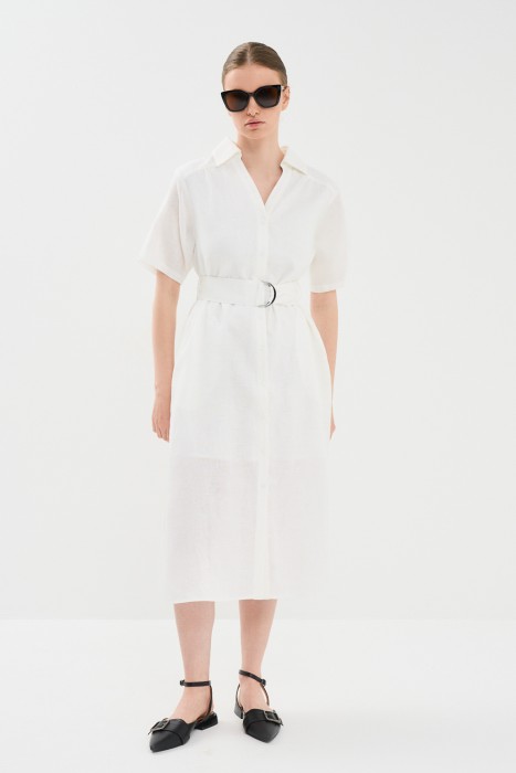 льняное платье от бренда снежная королева вид слева