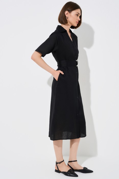 льняное платье от бренда снежная королева вид слева