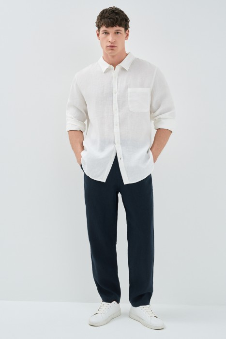 льняные брюки 752380003 фотография