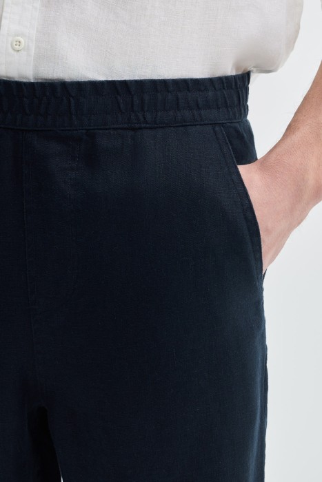 льняные брюки из россии вид сбоку