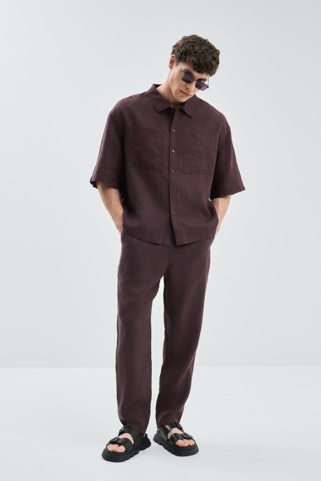 льняные брюки 752371003 фотография