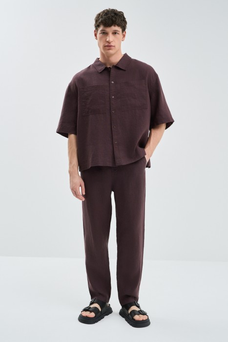 льняные брюки от бренда снежная королева вид слева