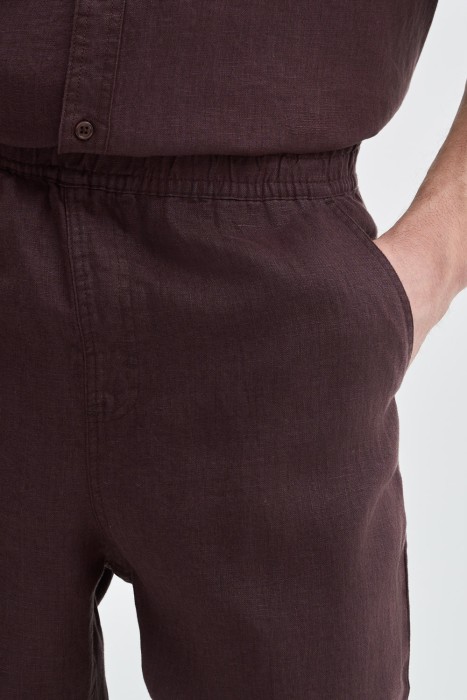 льняные брюки из россии вид сбоку