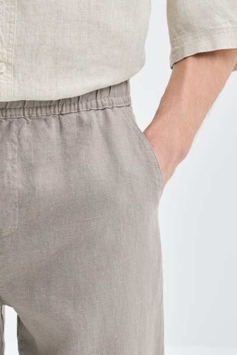 льняные брюки от бренда снежная королева вид слева