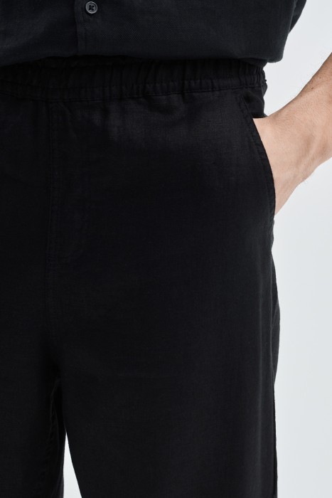 льняные брюки от бренда снежная королева вид слева