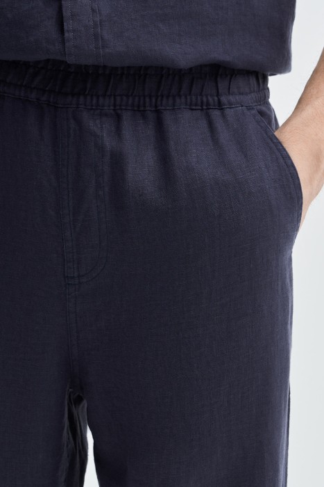 льняные брюки от бренда снежная королева вид слева