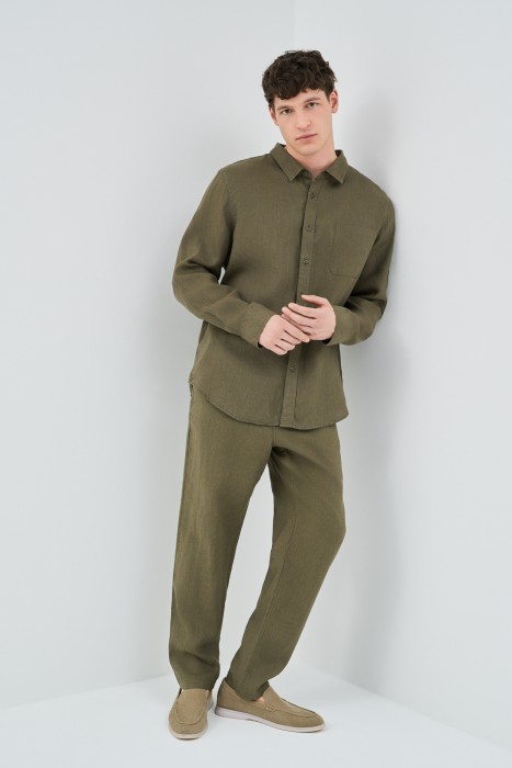 льняные брюки 752386003 фотография