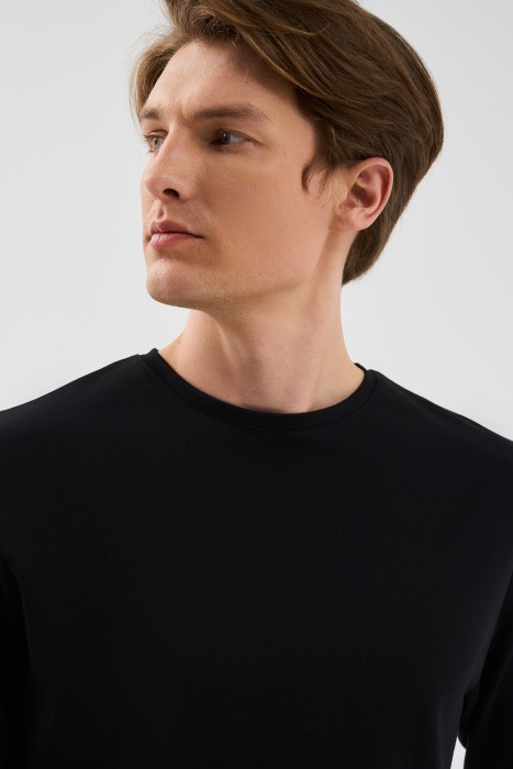 лонгслив из хлопка от бренда снежная королева вид слева