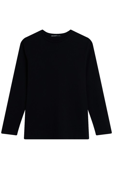 лонгслив из хлопка из россии вид сбоку