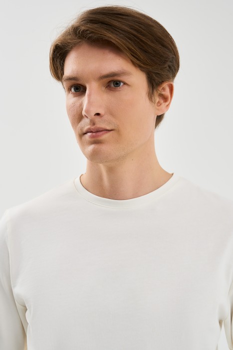 лонгслив из хлопка от бренда снежная королева вид слева