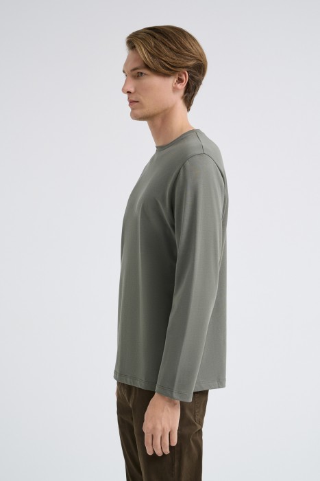 лонгслив из хлопка от бренда снежная королева вид слева