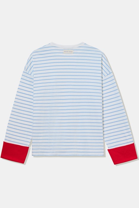 лонгслив в полоску от бренда снежная королева вид слева