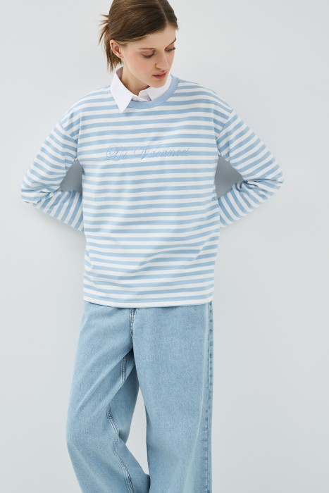 лонгслив в полоску 769549003 фотография