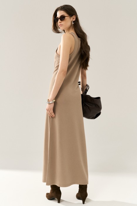 макси-платье без рукавов из россии вид сбоку