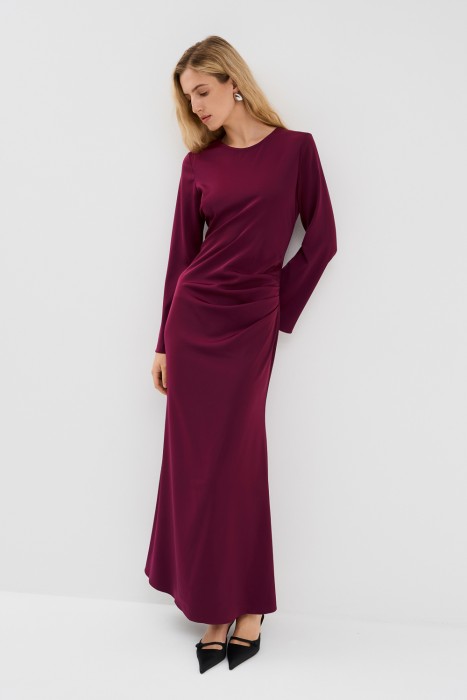 макси-платье с драпировкой 786055003 фотография