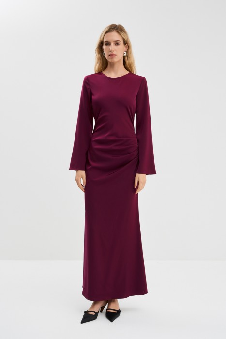 макси-платье с драпировкой от бренда снежная королева вид слева