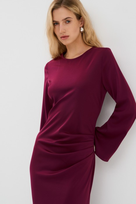 макси-платье с драпировкой из россии вид сбоку