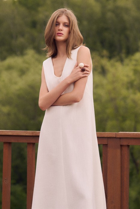 макси-платье от бренда снежная королева вид слева