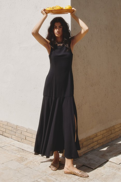 макси-платье от бренда снежная королева вид слева