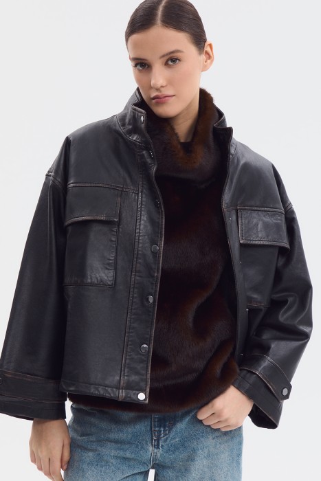 манишка из искусственного меха 811512003 фотография