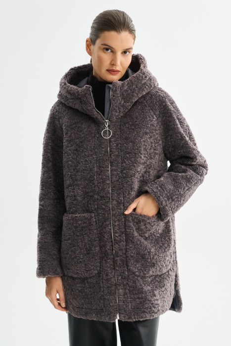 пальто из шерсти от бренда снежная королева вид слева