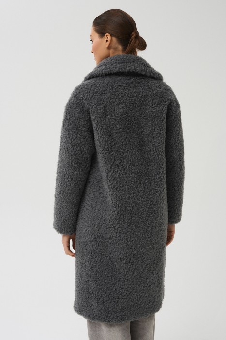 пальто из шерсти от бренда снежная королева вид слева