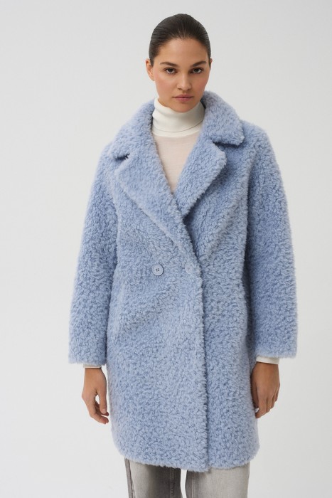 пальто из шерсти от бренда снежная королева вид слева