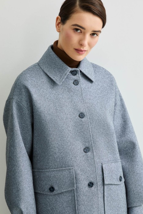 пальто-рубашка из россии вид сбоку