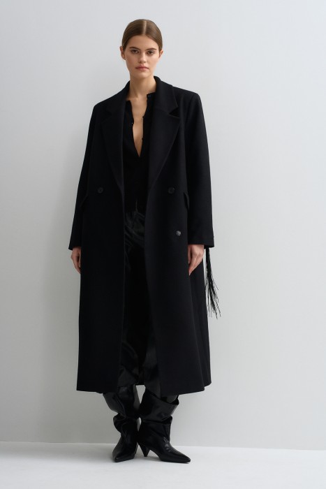 пальто с бахромой по цене 14520 руб вид справа