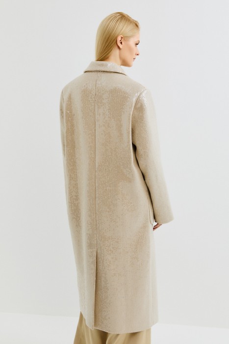 пальто с пайетками из россии вид сбоку