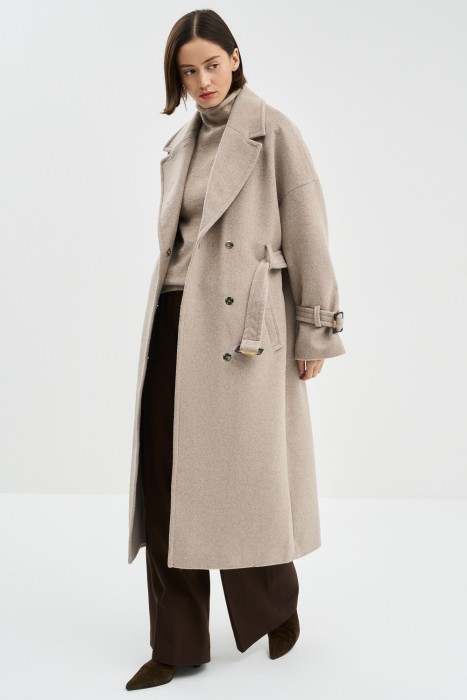 пальто с поясом 798469003 фотография