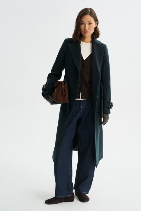 пальто с поясом 774826003 фотография