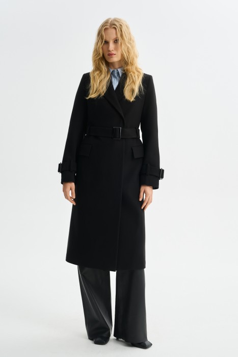 пальто с поясом от бренда снежная королева вид слева